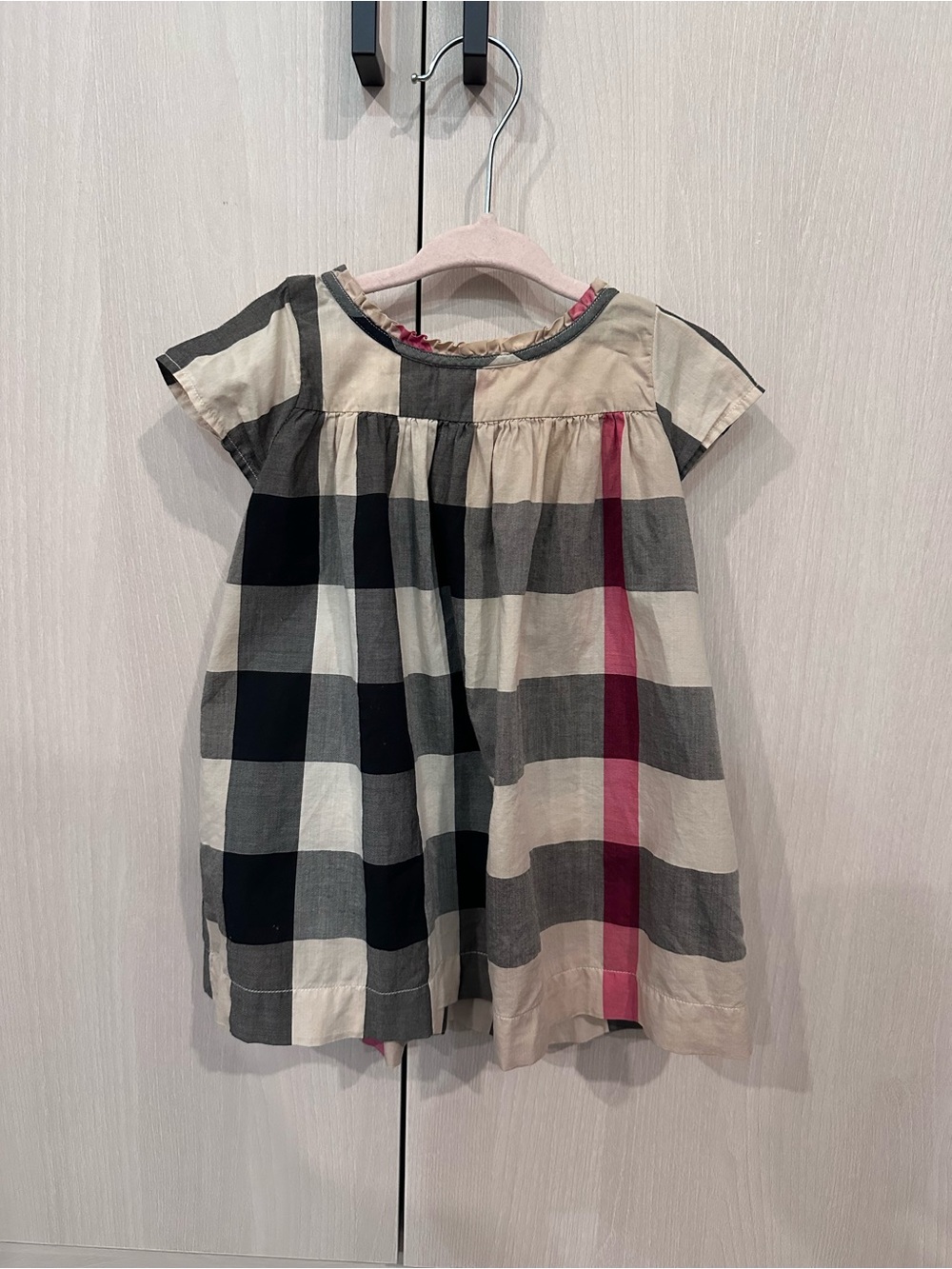 Burberry Classic Plaid Short-Sleeve Kids Dress